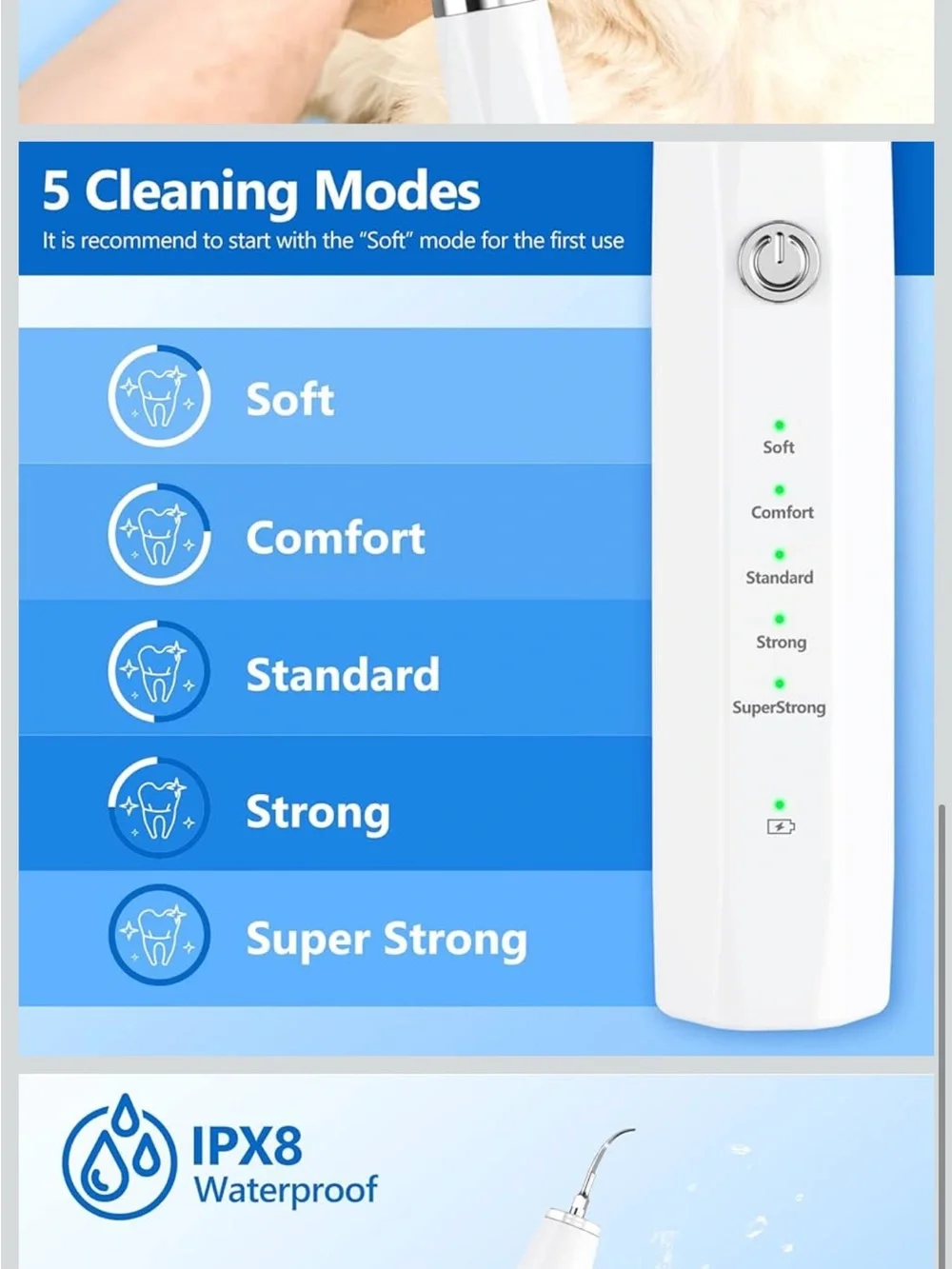 Ni-SHEN Dog Plaque Remover for Teeth，Pet Ultrasonic Tooth Cleaner